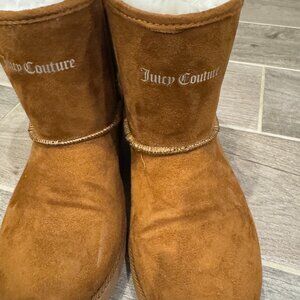 Juicy Couture Faux Fur Boots Women’s Size 8 Brown Suede Style Cozy Winter